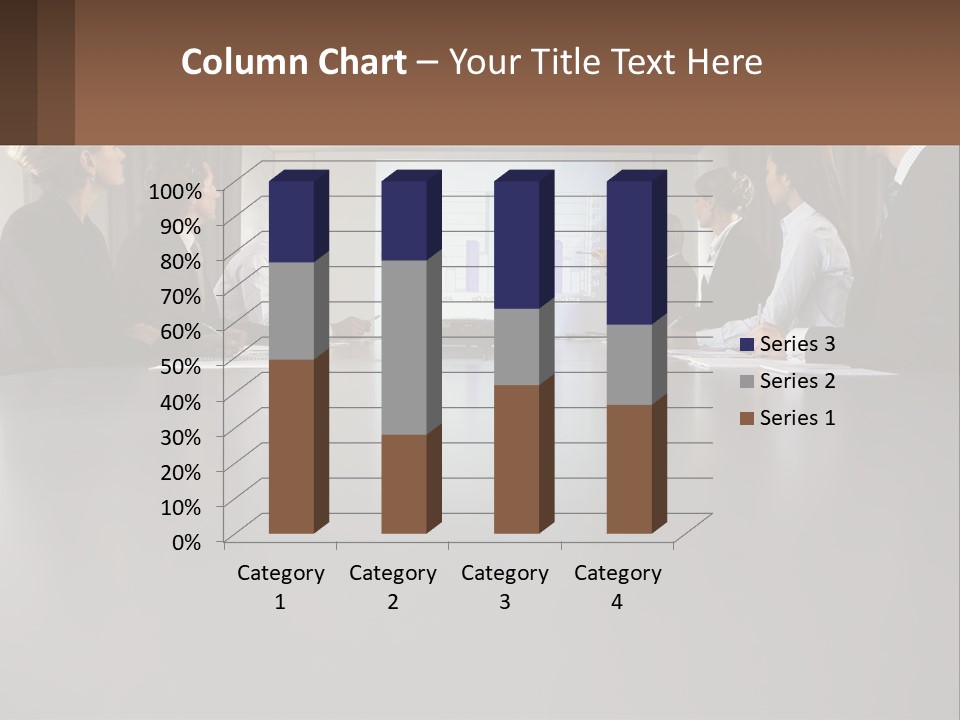 A Group Of People Sitting Around A Conference Table PowerPoint Template
