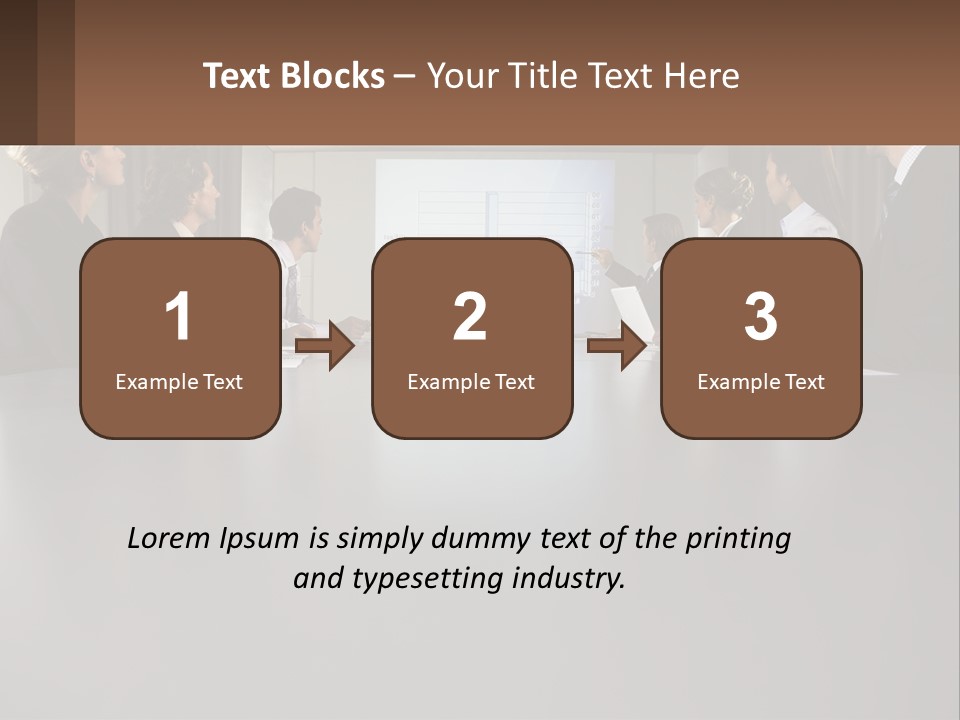 A Group Of People Sitting Around A Conference Table PowerPoint Template