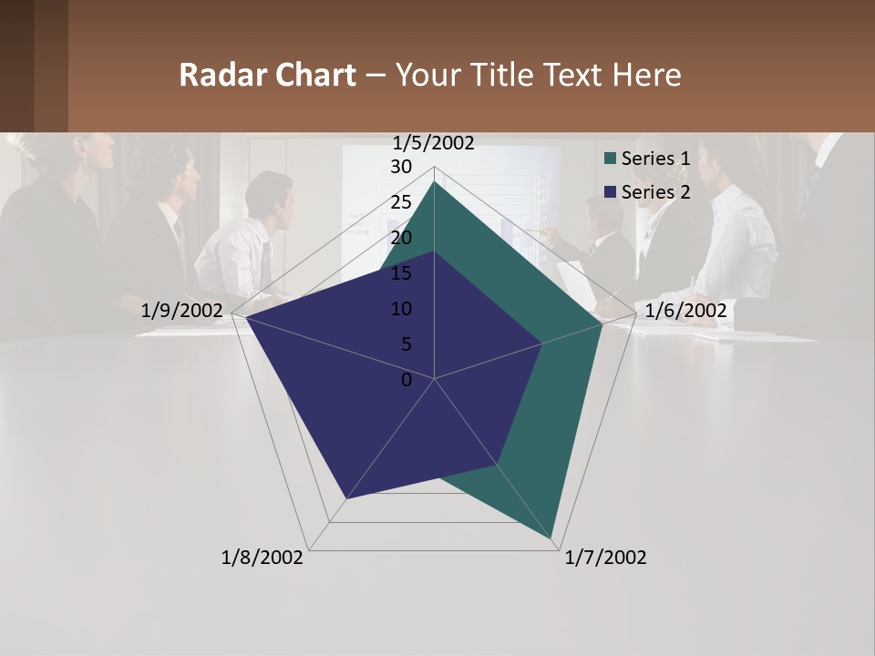 A Group Of People Sitting Around A Conference Table PowerPoint Template