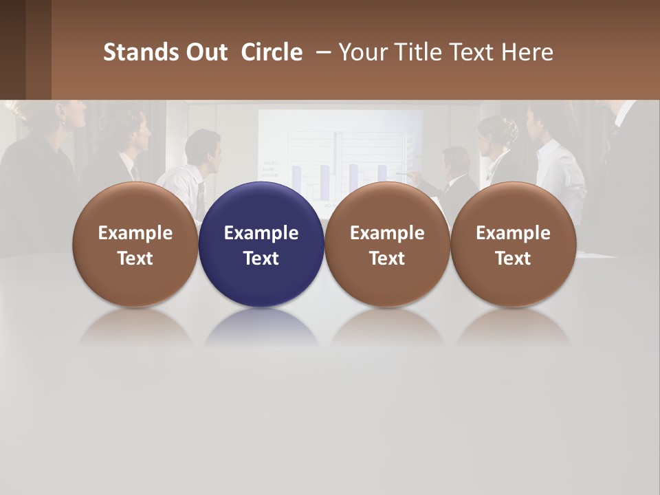 A Group Of People Sitting Around A Conference Table PowerPoint Template