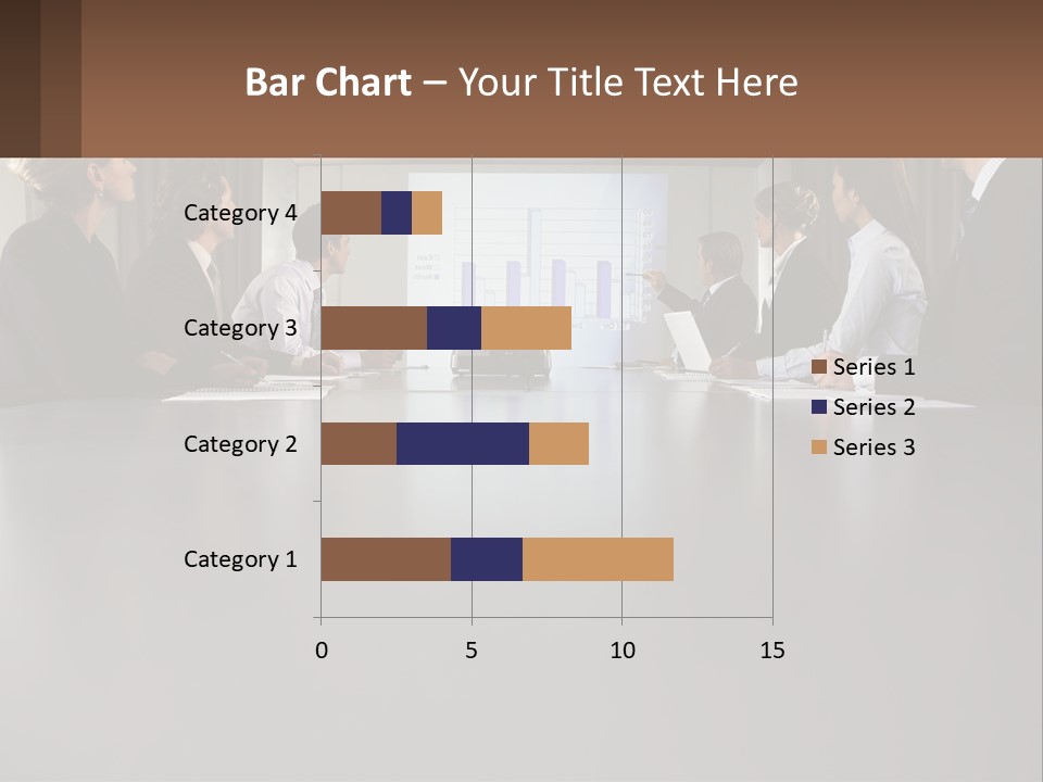 A Group Of People Sitting Around A Conference Table PowerPoint Template
