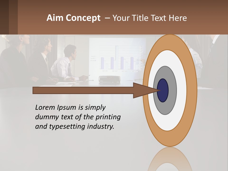 A Group Of People Sitting Around A Conference Table PowerPoint Template