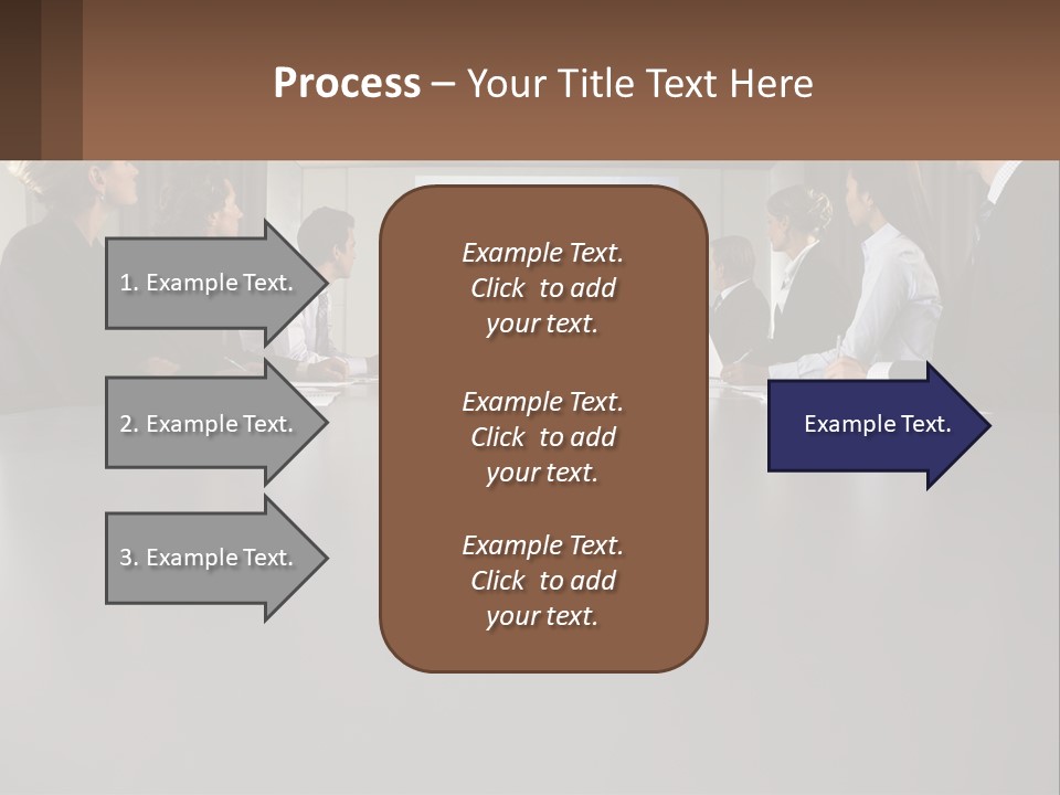 A Group Of People Sitting Around A Conference Table PowerPoint Template
