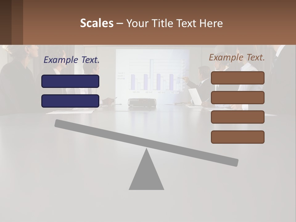 A Group Of People Sitting Around A Conference Table PowerPoint Template