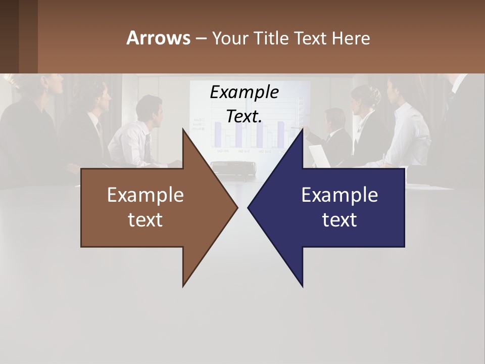 A Group Of People Sitting Around A Conference Table PowerPoint Template