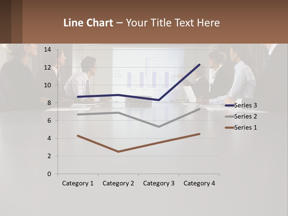 A Group Of People Sitting Around A Conference Table PowerPoint Template