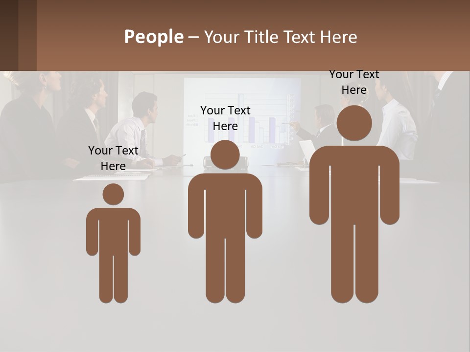 A Group Of People Sitting Around A Conference Table PowerPoint Template