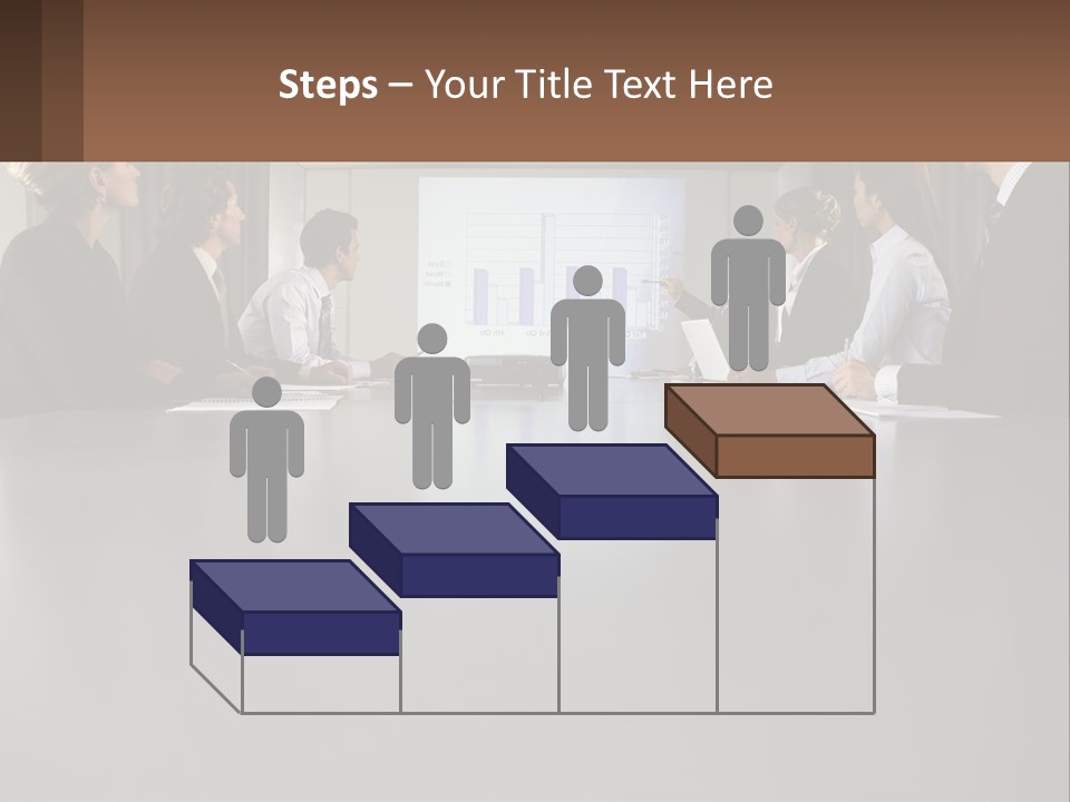 A Group Of People Sitting Around A Conference Table PowerPoint Template