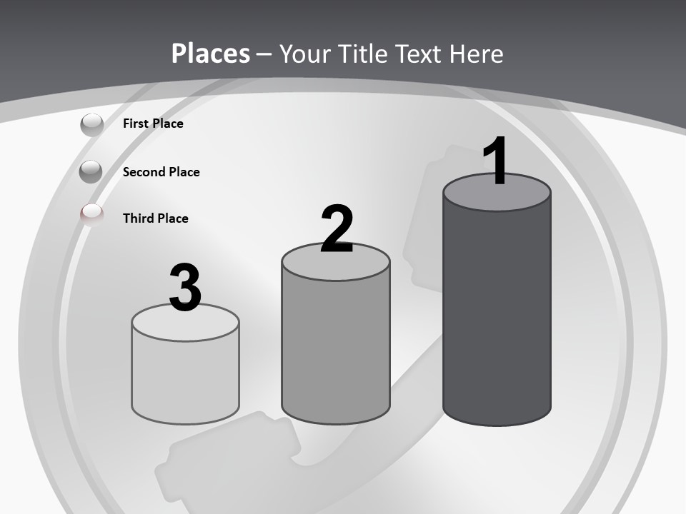 A Metal Button With A Phone On It PowerPoint Template