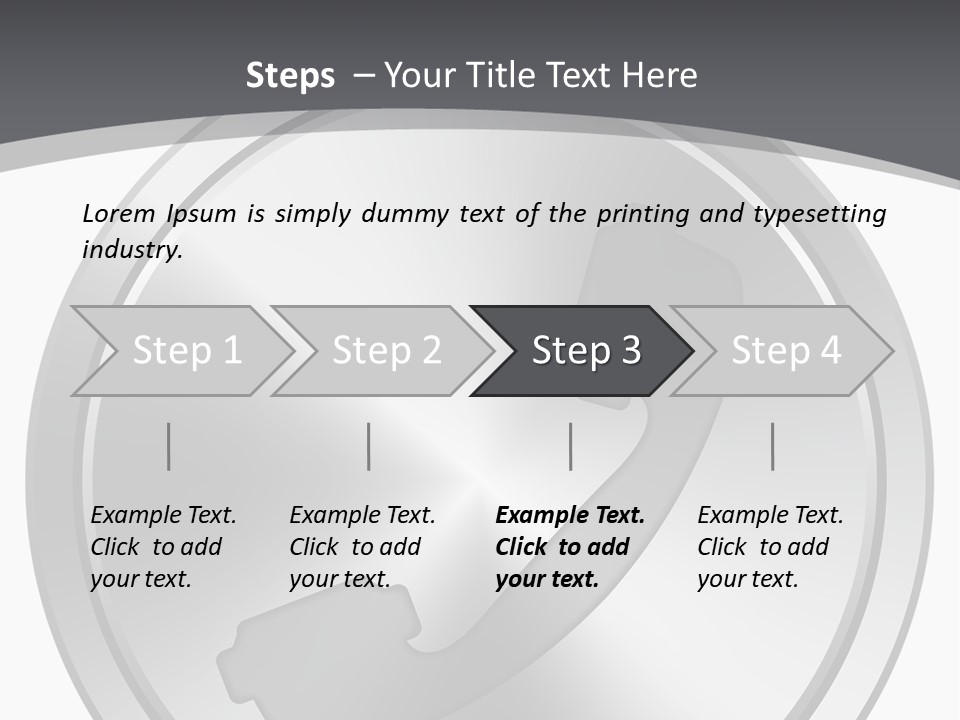 A Metal Button With A Phone On It PowerPoint Template