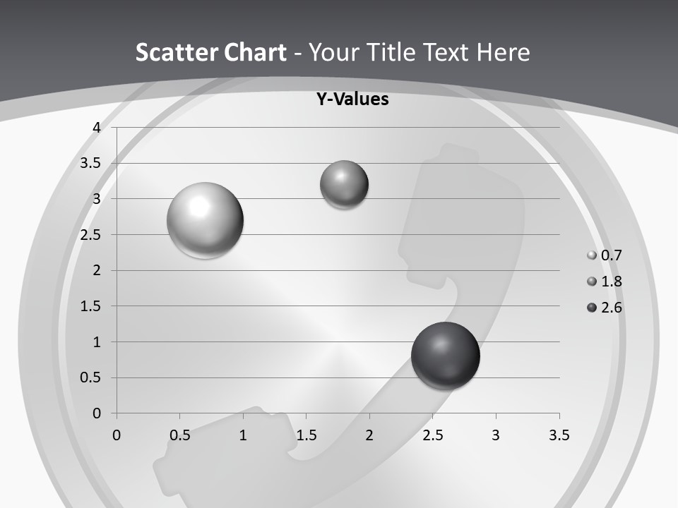 A Metal Button With A Phone On It PowerPoint Template