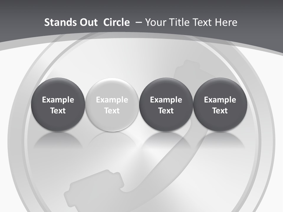 A Metal Button With A Phone On It PowerPoint Template