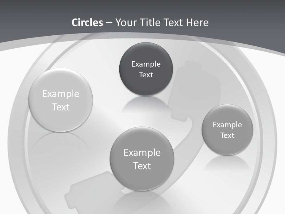 A Metal Button With A Phone On It PowerPoint Template