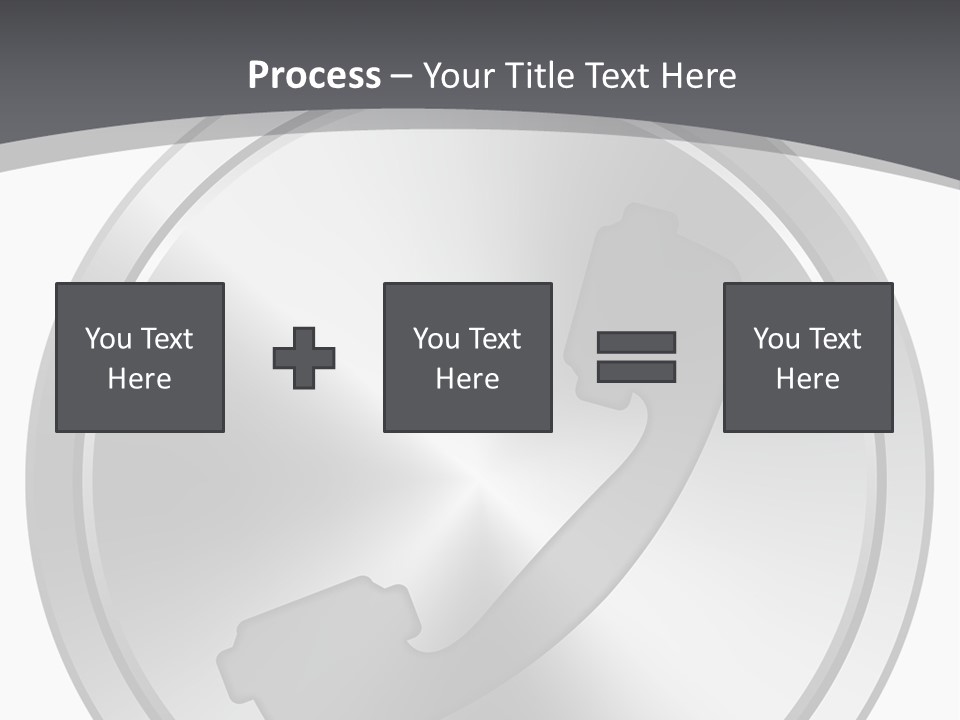 A Metal Button With A Phone On It PowerPoint Template