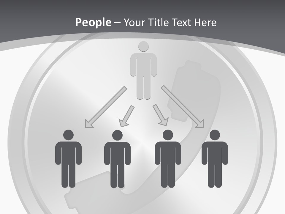 A Metal Button With A Phone On It PowerPoint Template