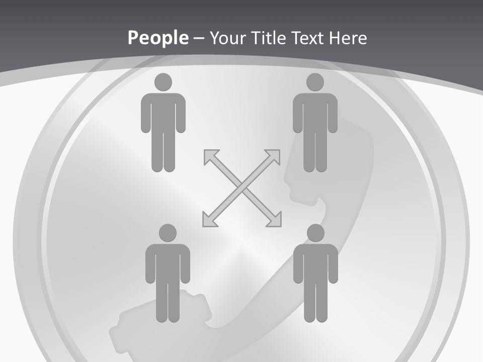 A Metal Button With A Phone On It PowerPoint Template