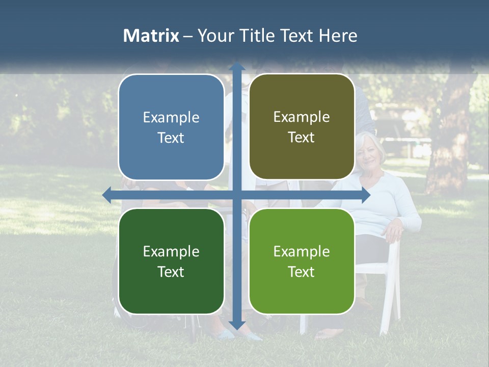 A Group Of People In A Park With A Wheel Chair PowerPoint Template