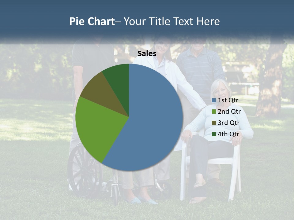A Group Of People In A Park With A Wheel Chair PowerPoint Template