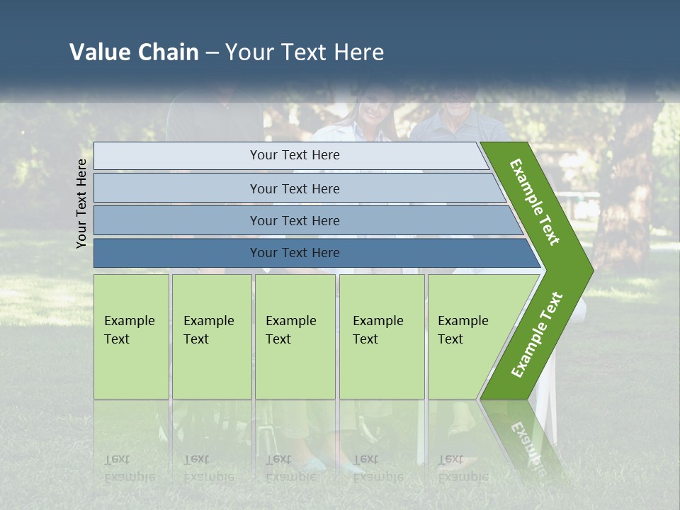 A Group Of People In A Park With A Wheel Chair PowerPoint Template