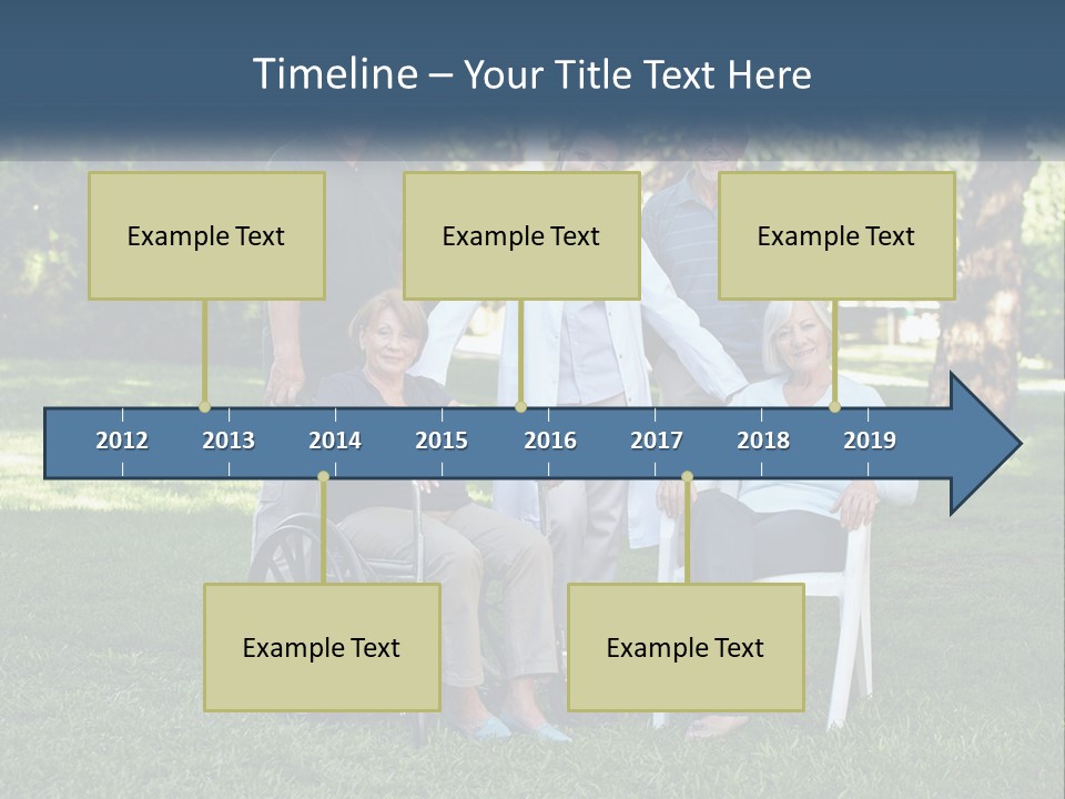 A Group Of People In A Park With A Wheel Chair PowerPoint Template