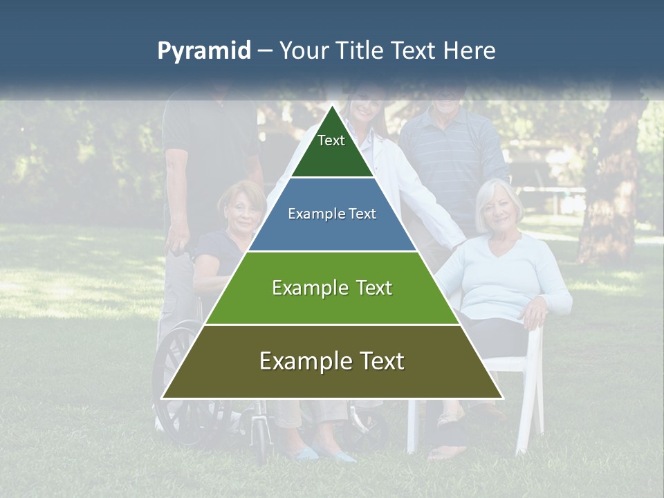 A Group Of People In A Park With A Wheel Chair PowerPoint Template