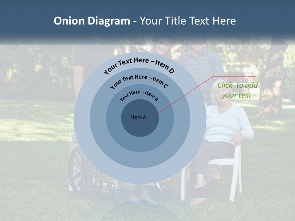 A Group Of People In A Park With A Wheel Chair PowerPoint Template