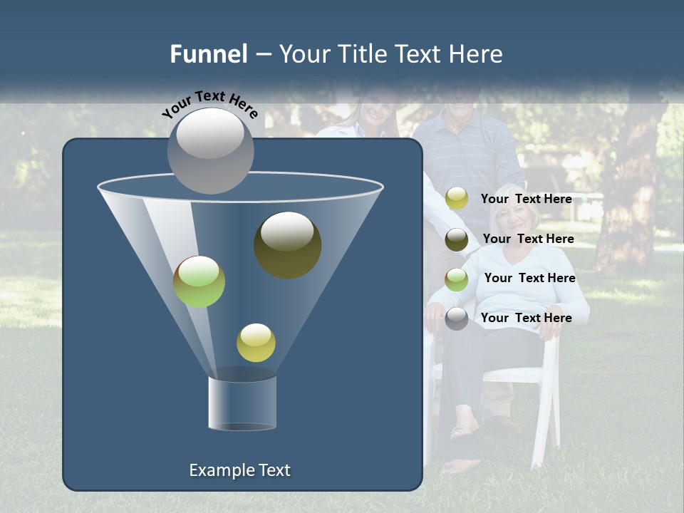 A Group Of People In A Park With A Wheel Chair PowerPoint Template