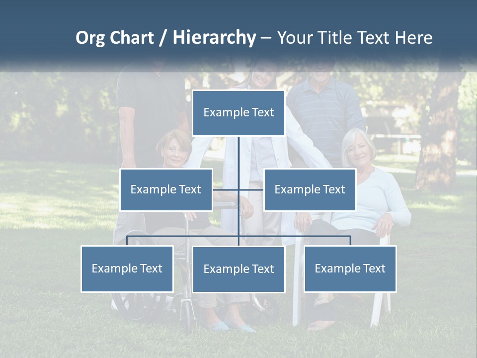 A Group Of People In A Park With A Wheel Chair PowerPoint Template