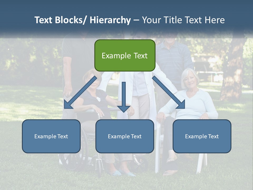 A Group Of People In A Park With A Wheel Chair PowerPoint Template
