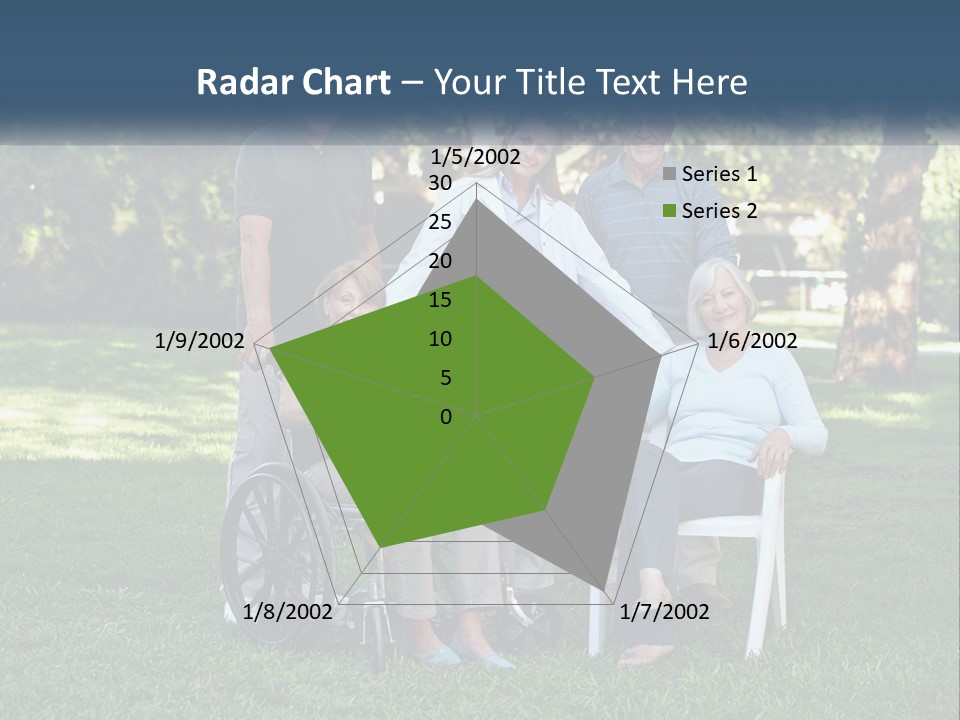 A Group Of People In A Park With A Wheel Chair PowerPoint Template