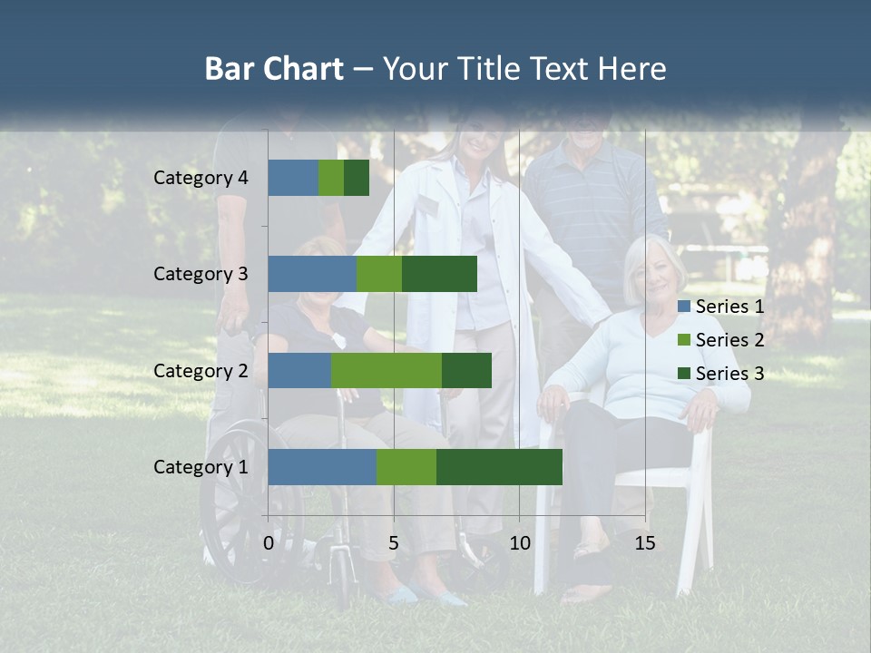 A Group Of People In A Park With A Wheel Chair PowerPoint Template