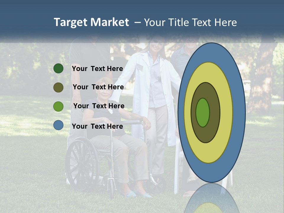 A Group Of People In A Park With A Wheel Chair PowerPoint Template