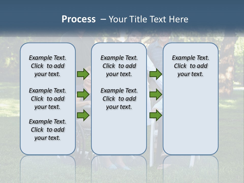 A Group Of People In A Park With A Wheel Chair PowerPoint Template