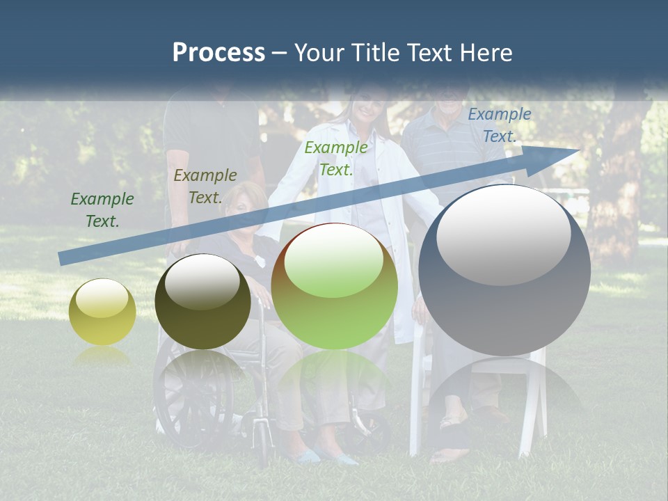 A Group Of People In A Park With A Wheel Chair PowerPoint Template