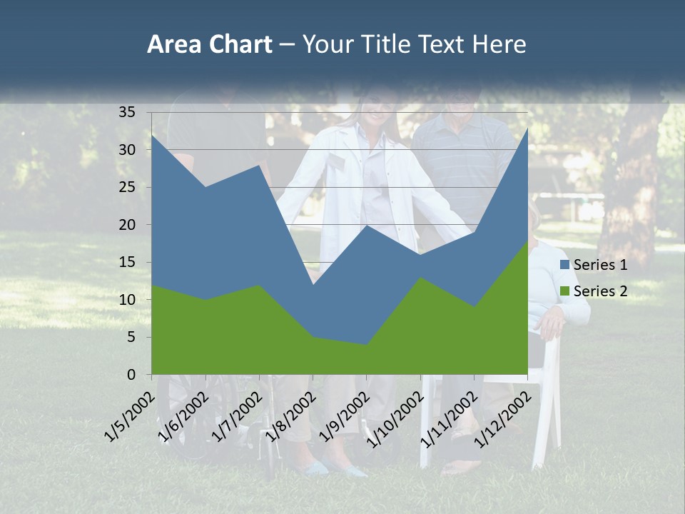 A Group Of People In A Park With A Wheel Chair PowerPoint Template