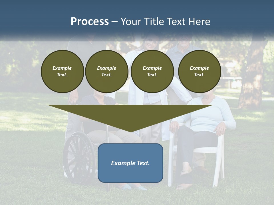 A Group Of People In A Park With A Wheel Chair PowerPoint Template