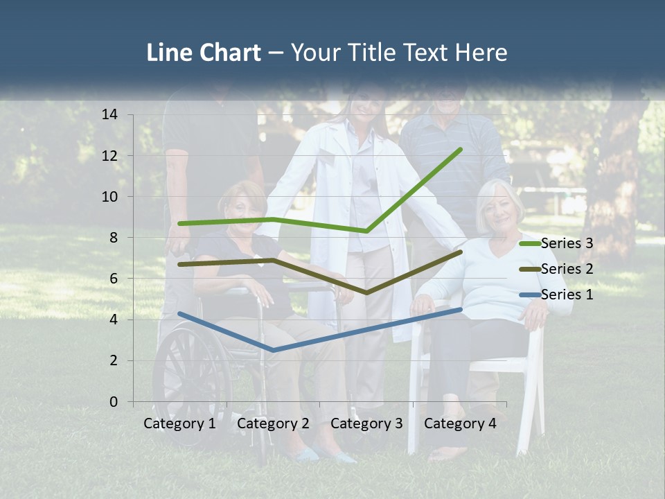 A Group Of People In A Park With A Wheel Chair PowerPoint Template