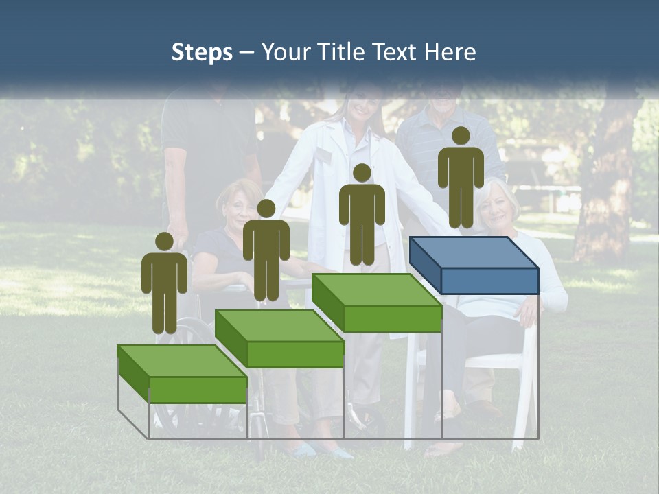 A Group Of People In A Park With A Wheel Chair PowerPoint Template