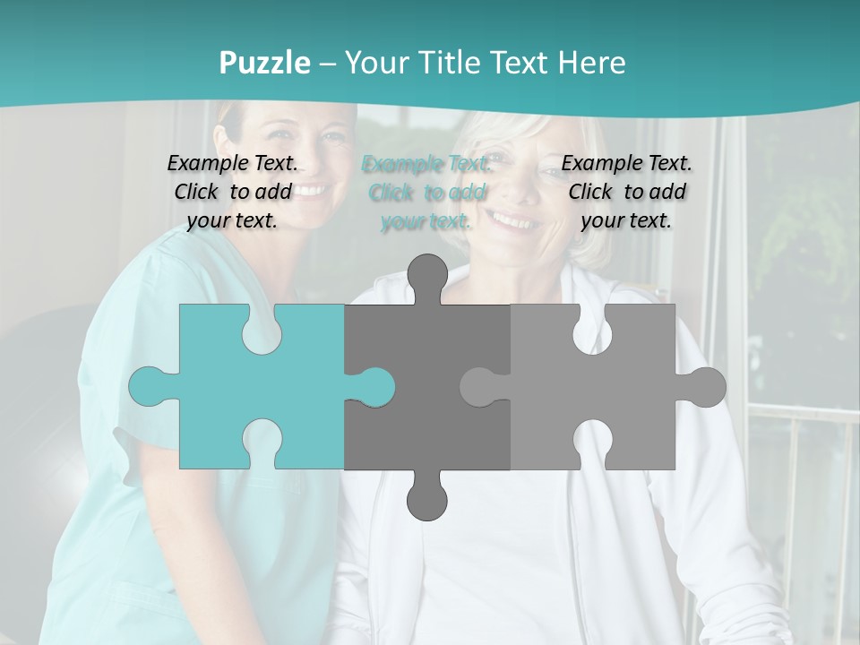 A Couple Of Women Standing Next To Each Other PowerPoint Template