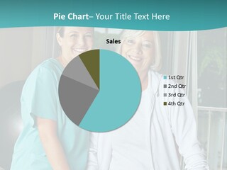 A Couple Of Women Standing Next To Each Other PowerPoint Template