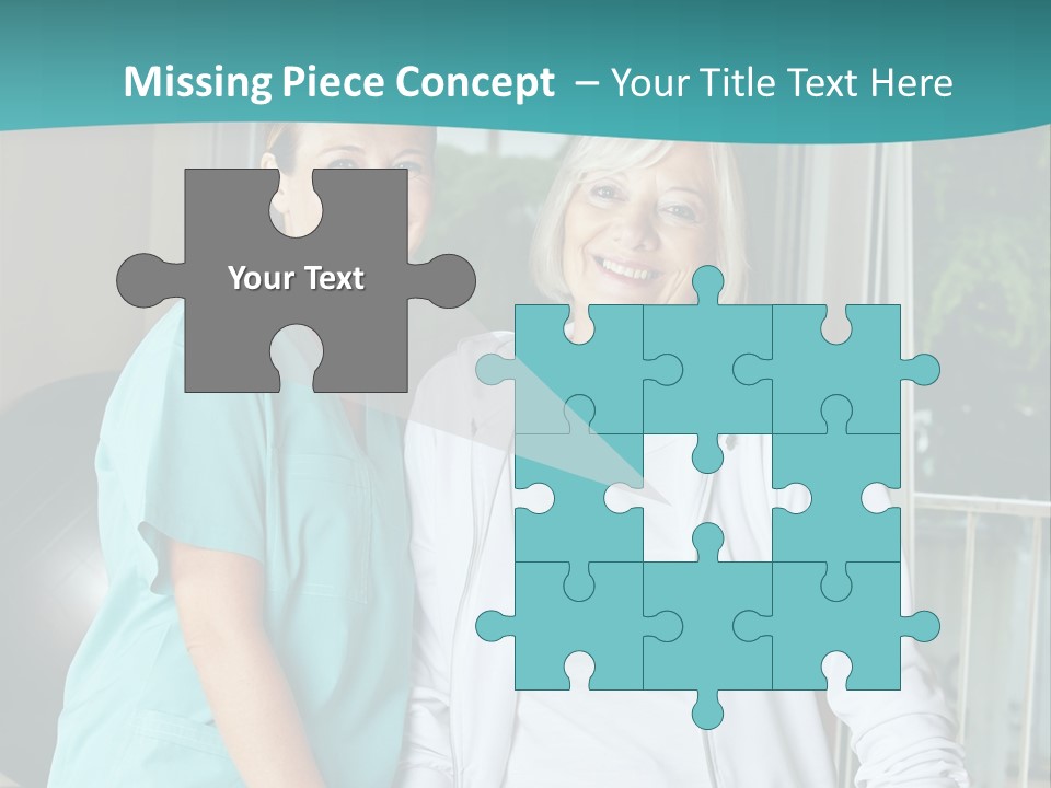 A Couple Of Women Standing Next To Each Other PowerPoint Template