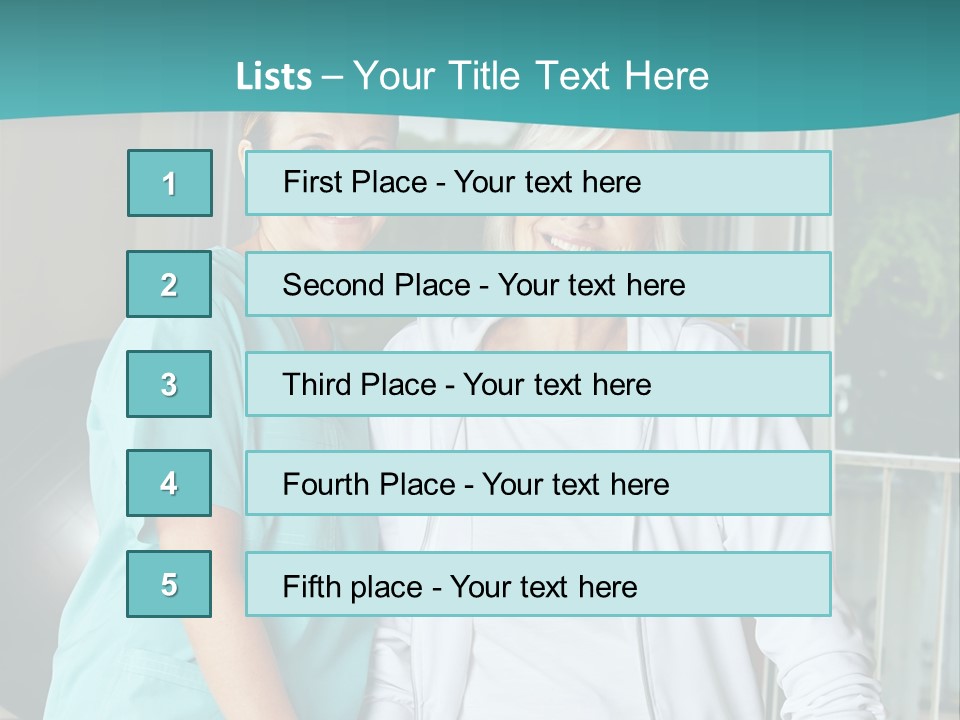 A Couple Of Women Standing Next To Each Other PowerPoint Template
