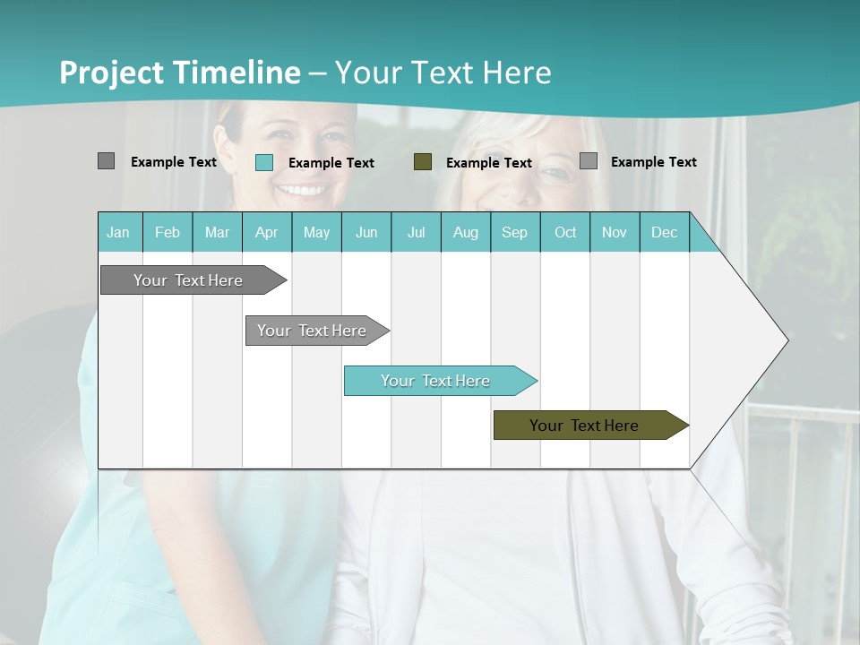 A Couple Of Women Standing Next To Each Other PowerPoint Template
