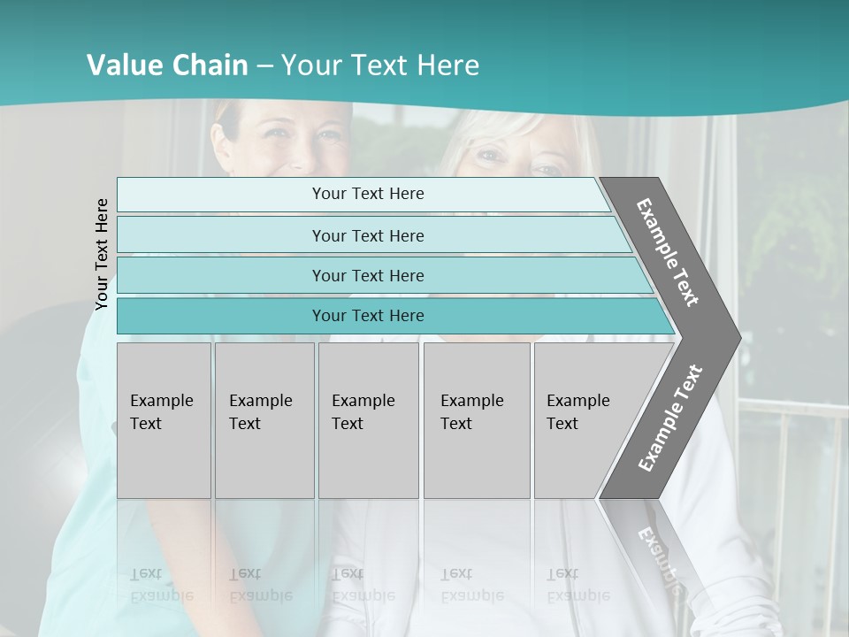 A Couple Of Women Standing Next To Each Other PowerPoint Template