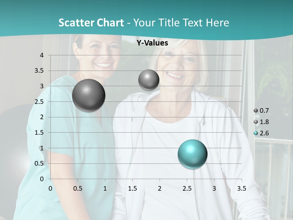A Couple Of Women Standing Next To Each Other PowerPoint Template