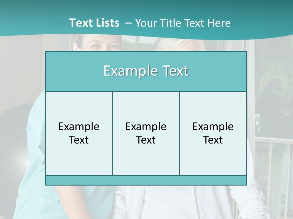 A Couple Of Women Standing Next To Each Other PowerPoint Template