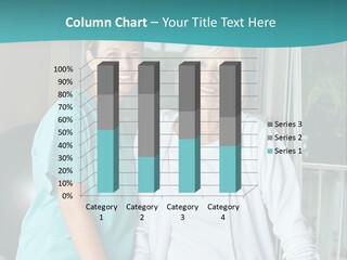A Couple Of Women Standing Next To Each Other PowerPoint Template