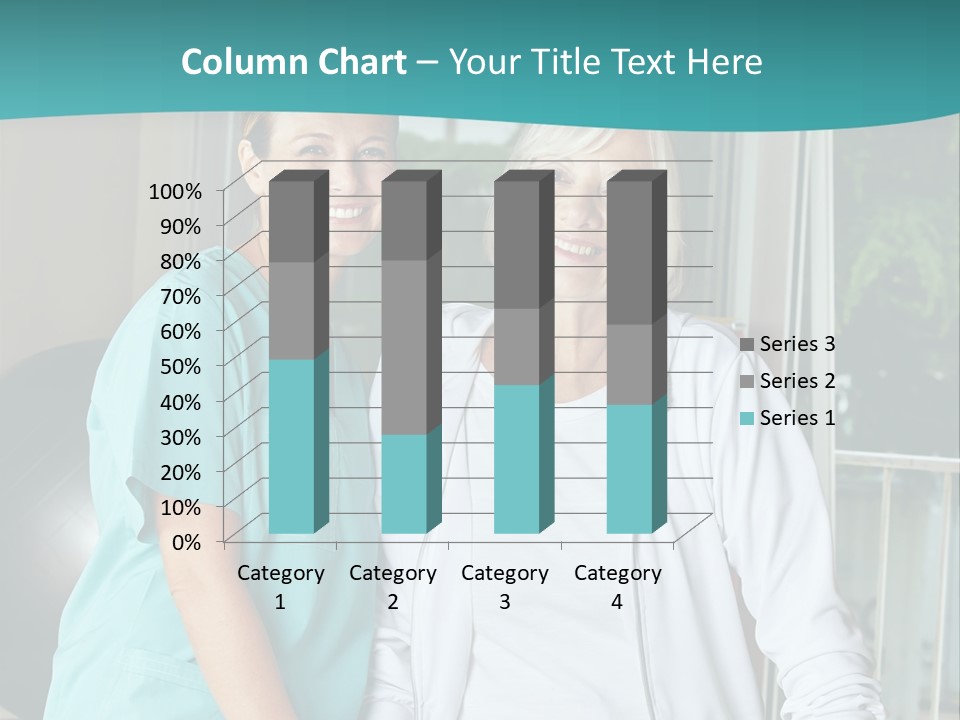 A Couple Of Women Standing Next To Each Other PowerPoint Template