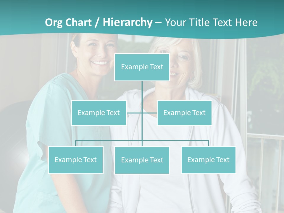 A Couple Of Women Standing Next To Each Other PowerPoint Template