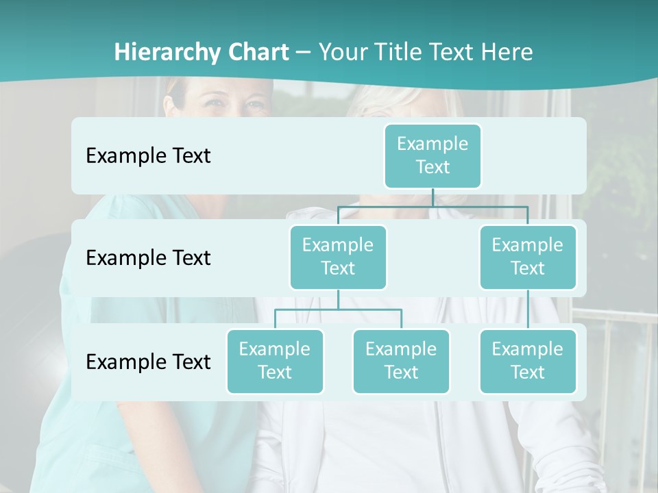 A Couple Of Women Standing Next To Each Other PowerPoint Template